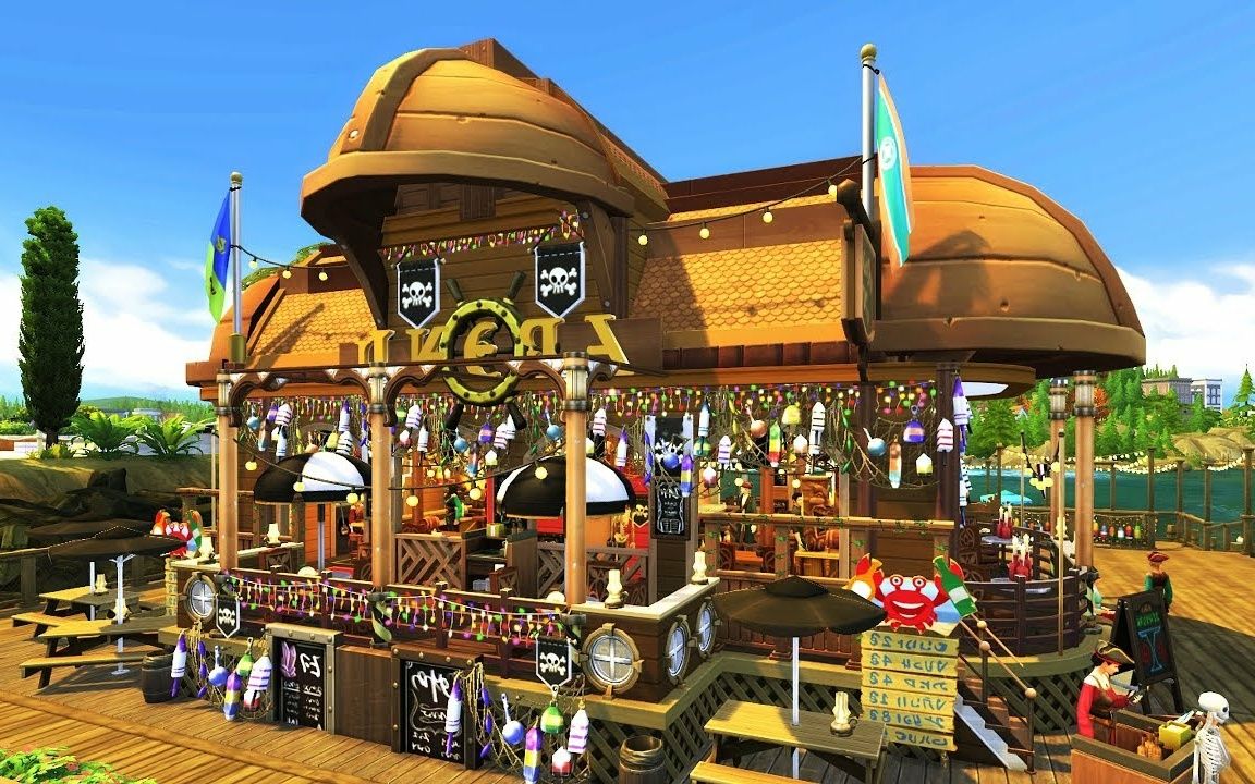 模拟人生4速建搬运海盗餐厅酒吧bysimproved