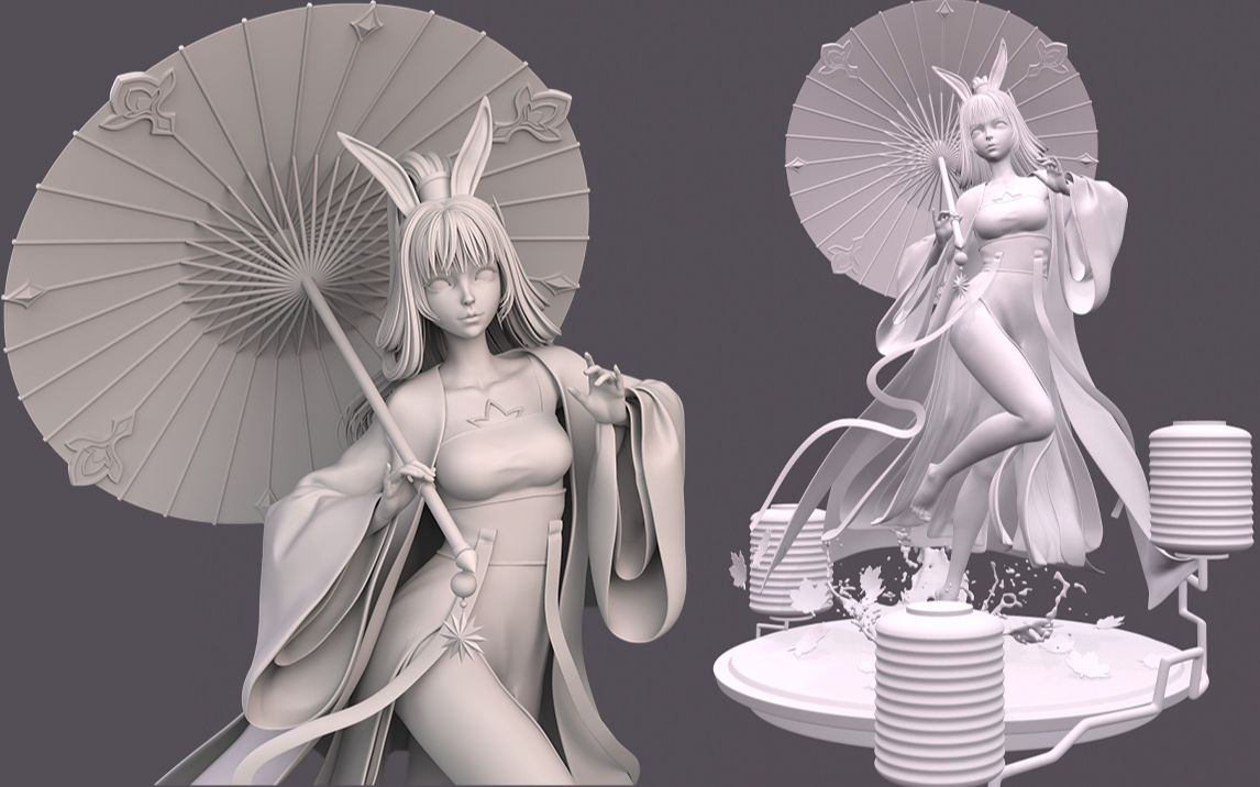 【ZBrush+MD衣服布料】王者荣耀—公孙离全身模型制作, 摆动作神器 ,次世代3D建模手办雕刻教程哔哩哔哩bilibili