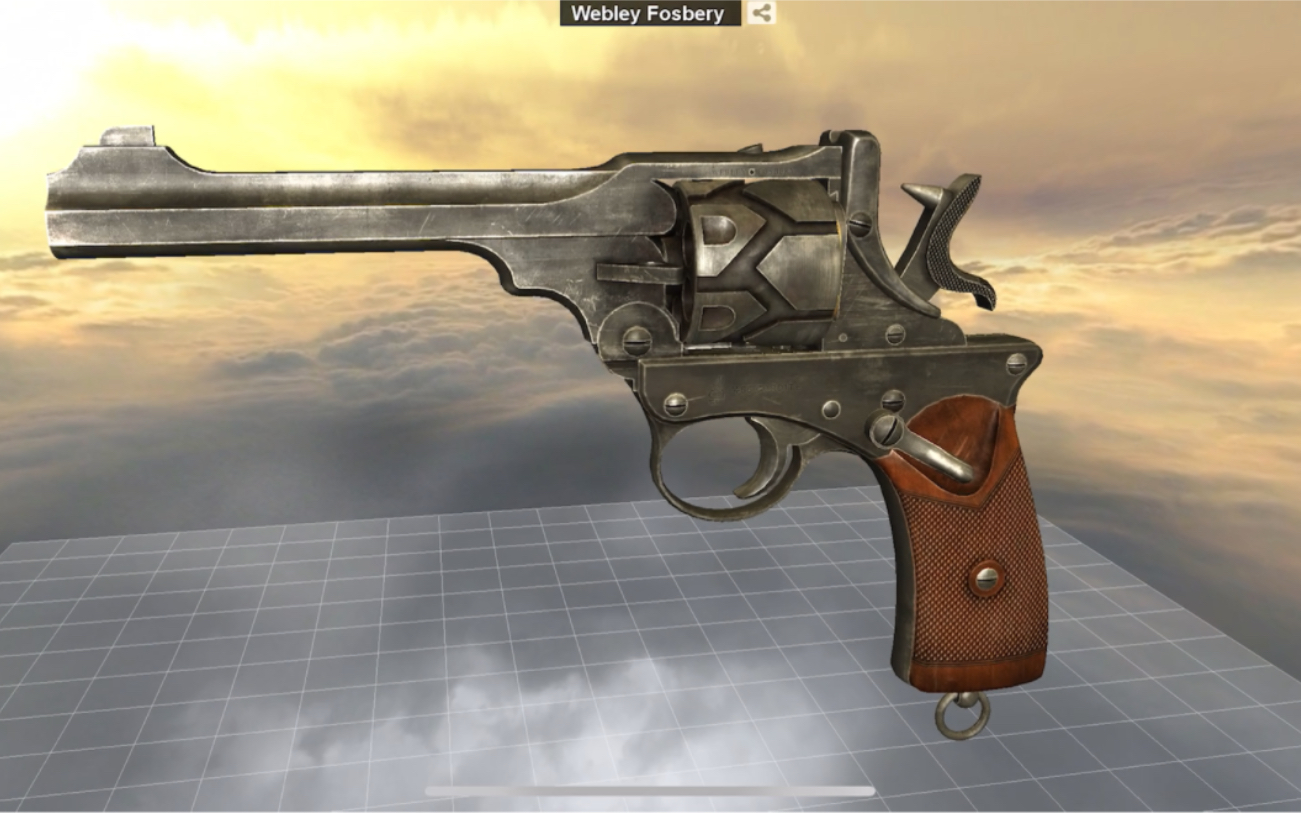 韦伯利fosbery自动转轮手枪运作原理 拆解