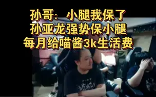 Download Video: 孙亚龙：小腿我保了，每个月给喵酱3k生活费，dys真实狼人杀，孙哥归票保小腿