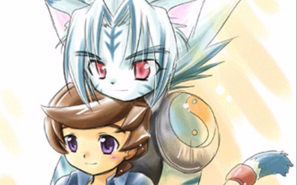 (阴阳大战记)陆和虎源太的勾指起誓:"无论哪一个你我都喜欢!