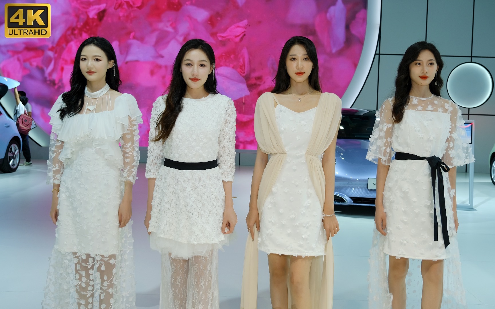 2023年6月,欧拉展台美女模特走秀 南宁车展4k