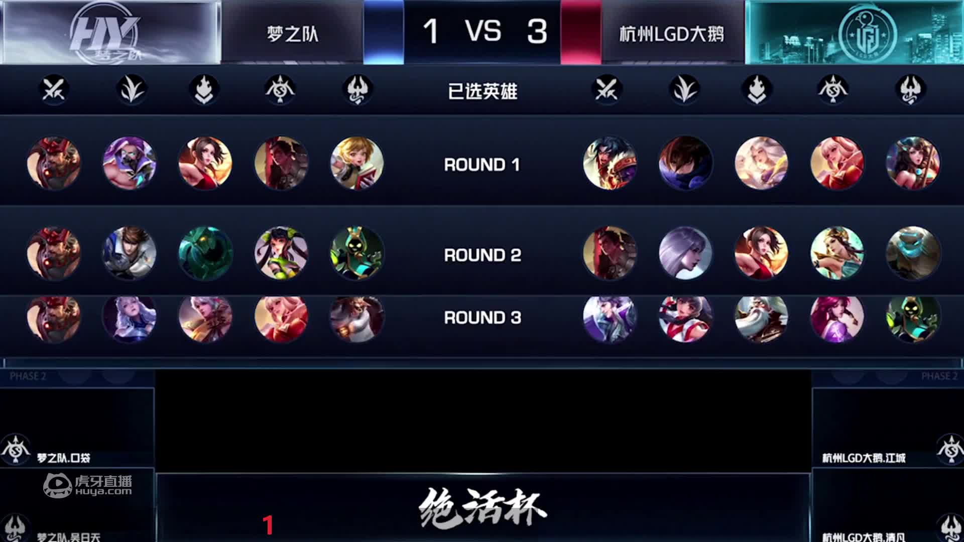 2020王者荣耀绝活杯淘汰赛梦之队vslgd大鹅5