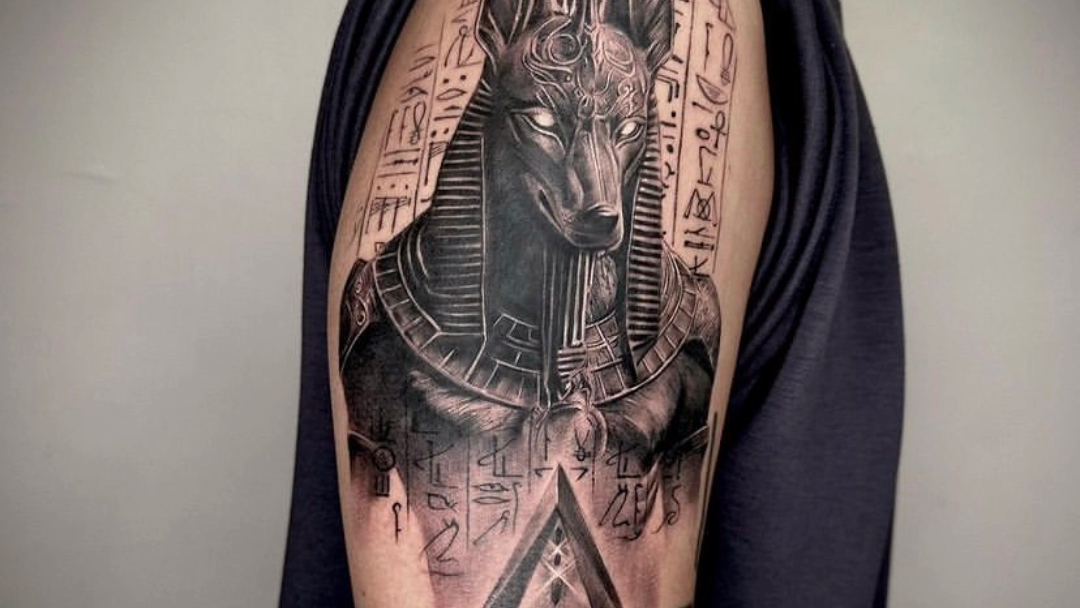 阿努比斯纹身!阿努比斯西方的死神.很不错的纹身元素.