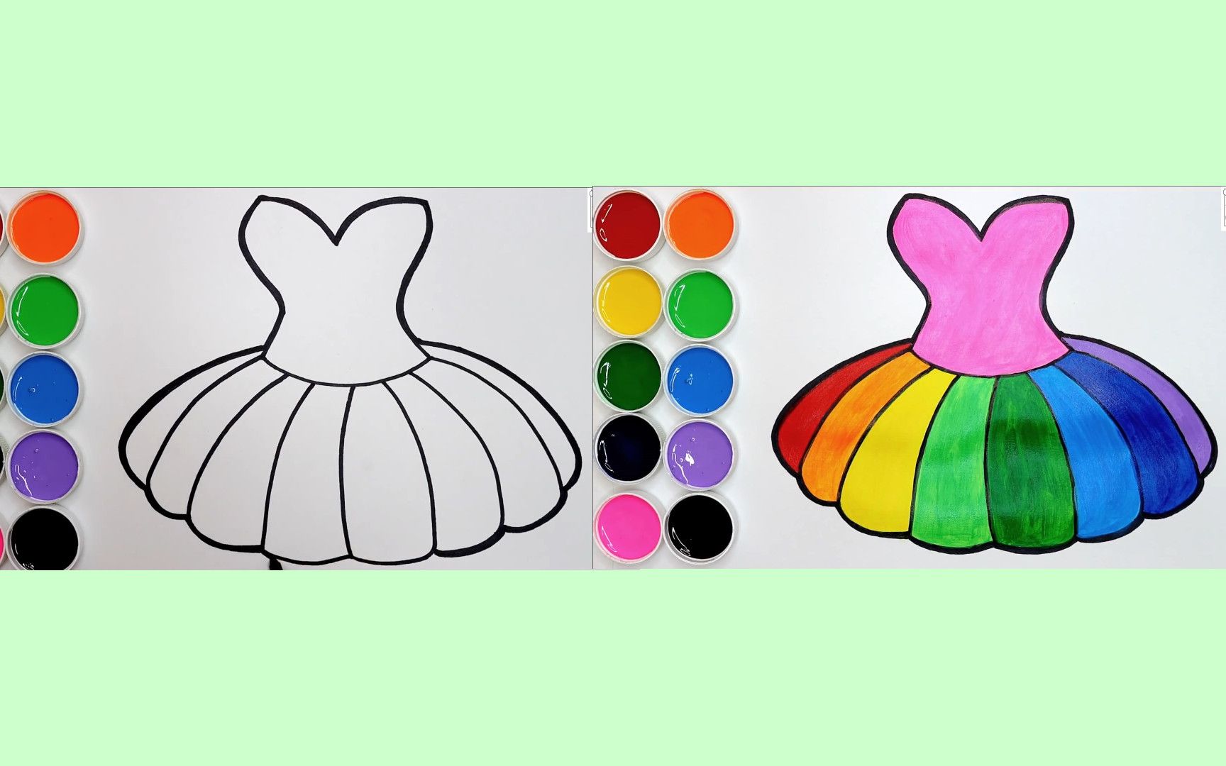 052少儿绘画启蒙宝宝简笔画如何画公主裙