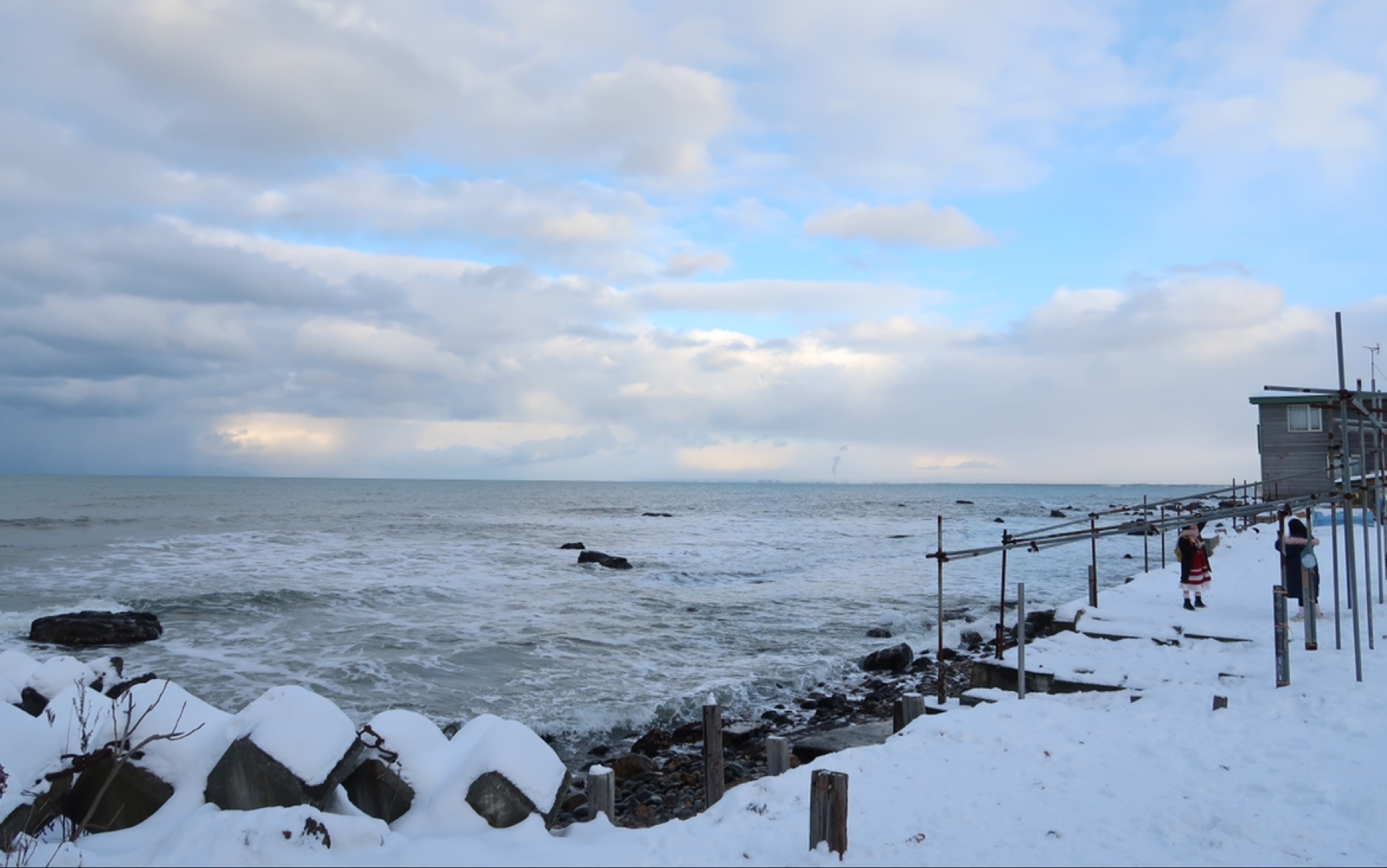 北海道|朝里|朝里站前的海