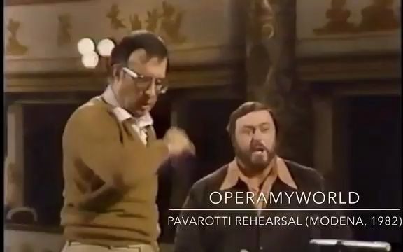 [图]帕瓦罗蒂排练“圣洁的阿依达”（摩德纳，1982年）罕见VHS视频 Luciano Pavarotti Rehearsing “Celeste Aida”