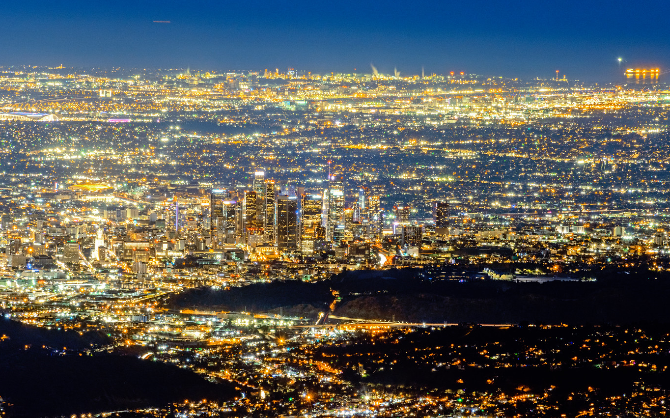 [图]【延时摄影】世界最大的城市建成区之一 灿若星河的夜景 天使之城 洛杉矶 Los Angeles