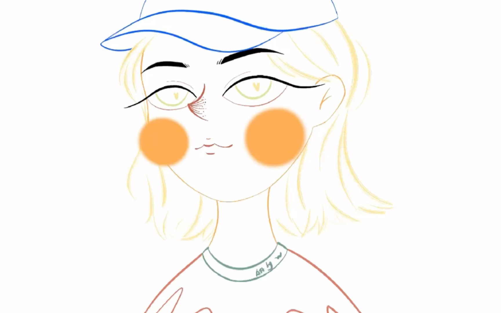 【procreate】人物插画|彩色线稿