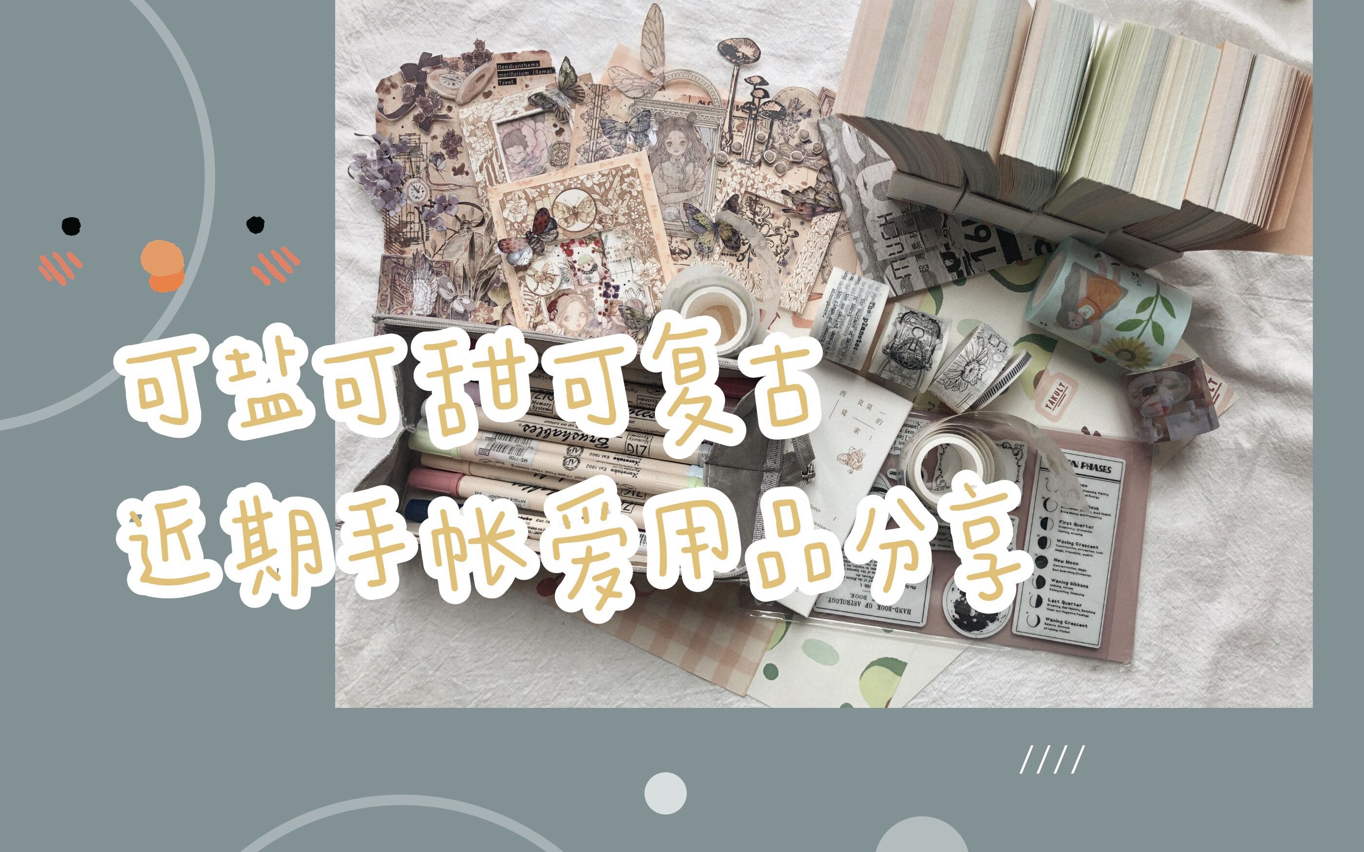 【路禾】近期手帐爱用品分享丨可盐可甜可复古哔哩哔哩bilibili