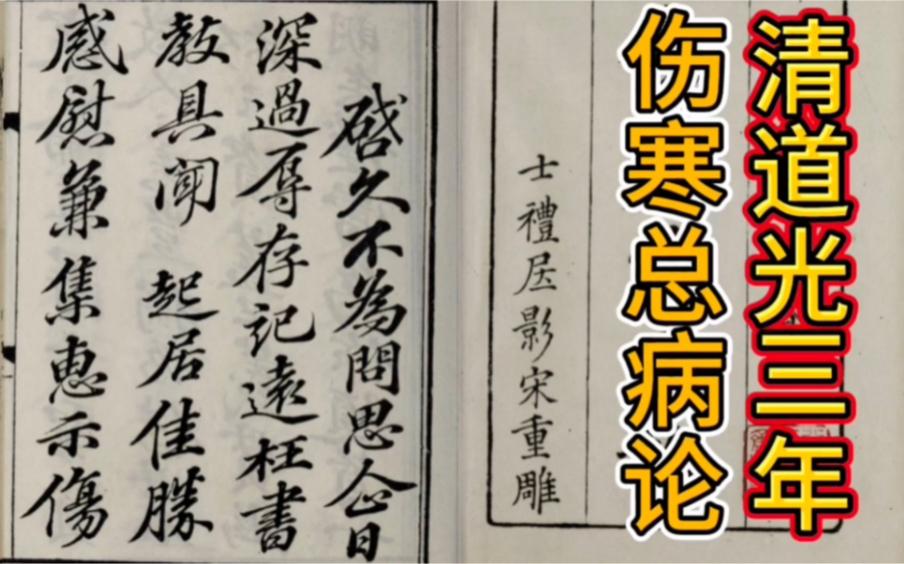 清道光三年黄丕烈士礼居影宋本,为宋朝庞安时所著,难得一见!哔哩哔哩bilibili