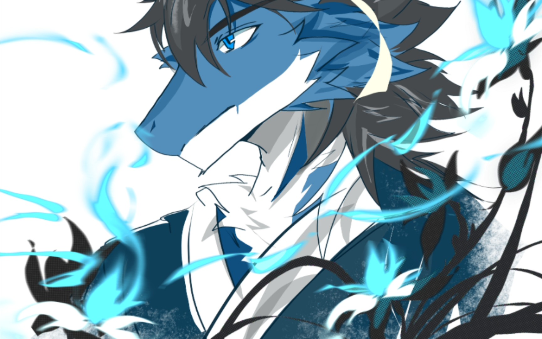 【兽人/绘画过程】一个古风龙的绘画过程