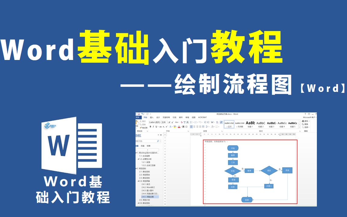 Word基础入门教程—流程图绘制【信息技术小课堂】哔哩哔哩bilibili