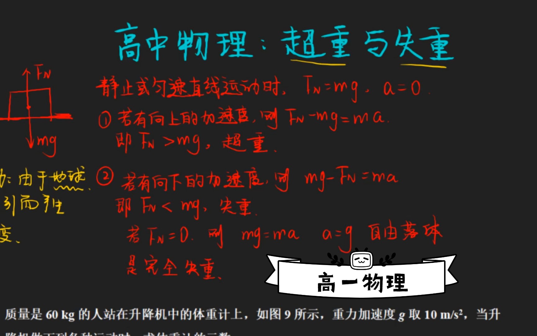 高一物理 超重与失重