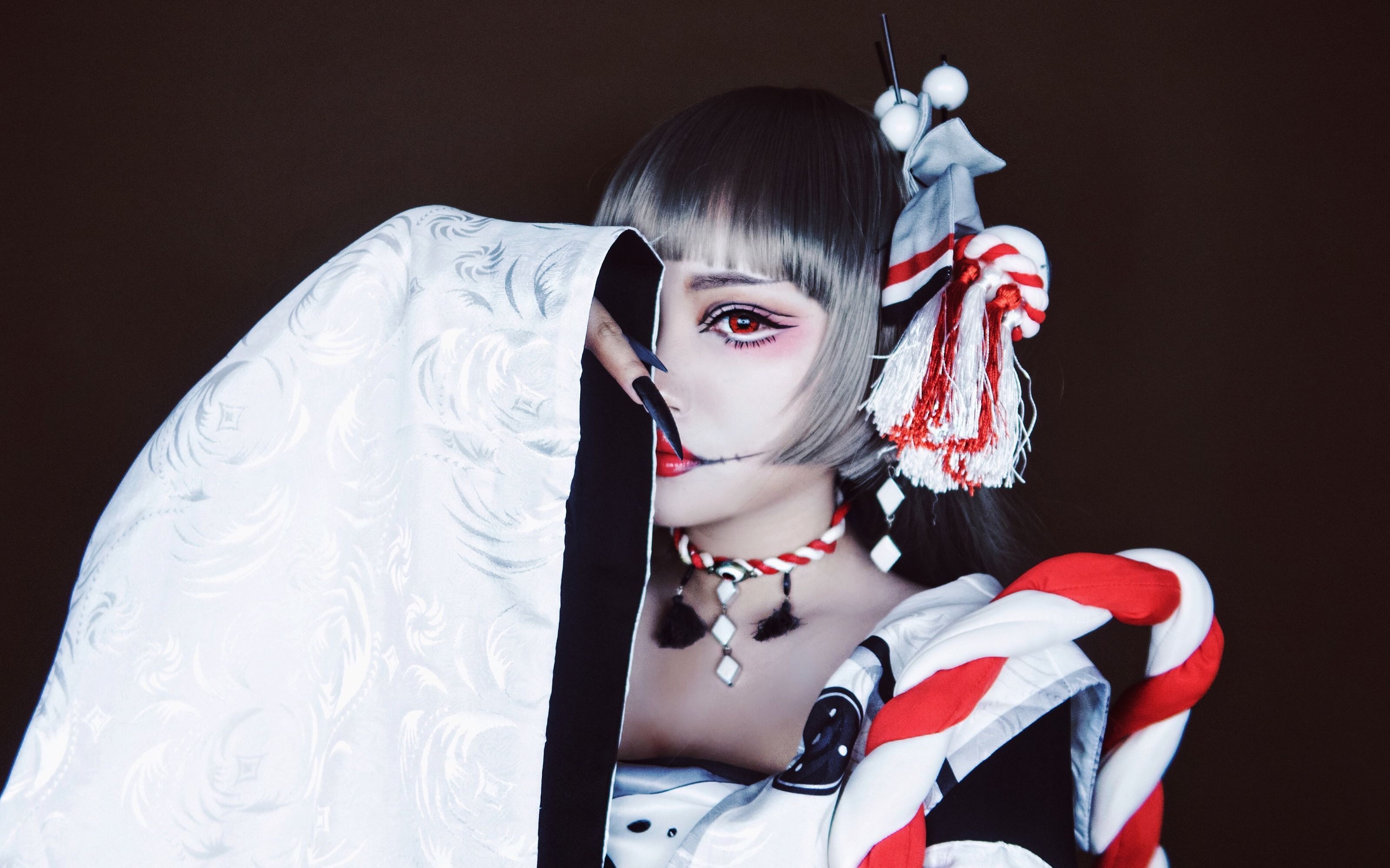 活动作品万圣节特辑丨阴阳师鬼女红叶人形之舞仿妆cos