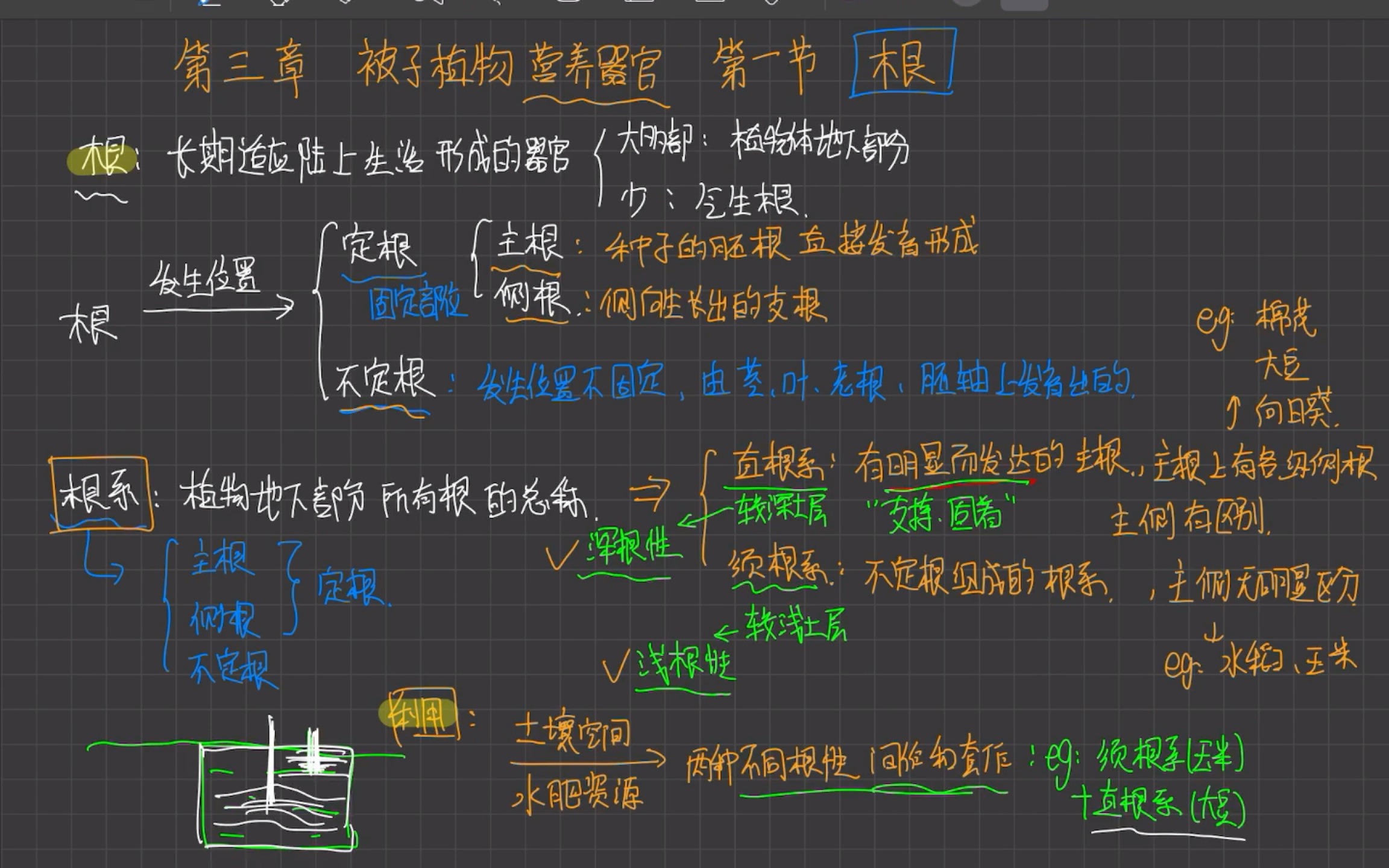 【植物学】李春奇 第三章 被子植物营养器官的形态、结构和功能 第一节 根哔哩哔哩bilibili