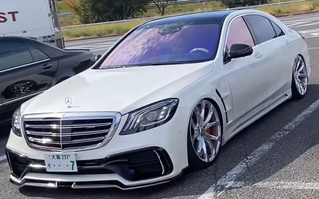 [油管搬运] 奔驰 w222 s级 s550 wald套件 日本改装车