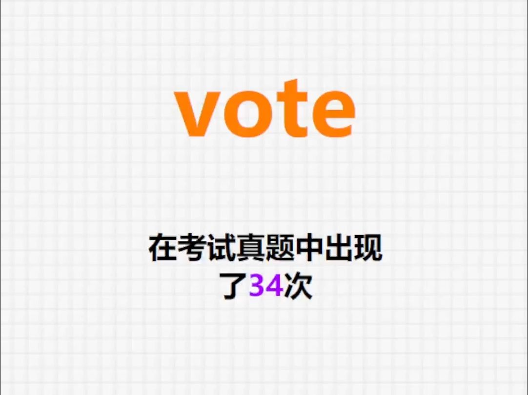 高频单词:vote哔哩哔哩bilibili