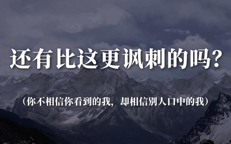 冤枉你的人比你更知道你有多冤枉 | 讽刺性极强的句子,真相了!哔哩哔哩bilibili