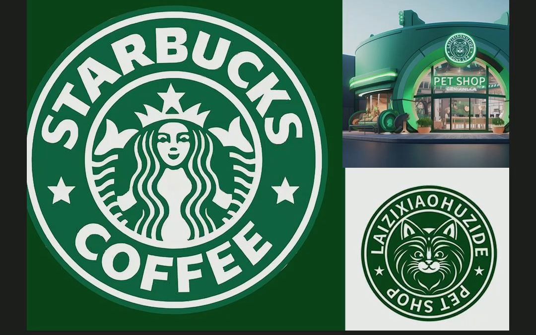 试试用星巴克的风格设计一下宠物店logo|midjourney辅助设计系列