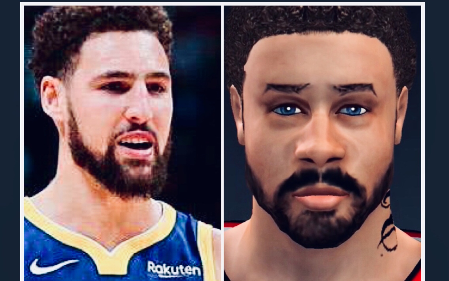 手游2k20一一克莱汤普森捏脸