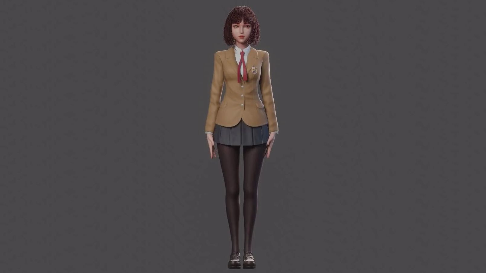 Blender全流程制作制服女孩哔哩哔哩bilibili