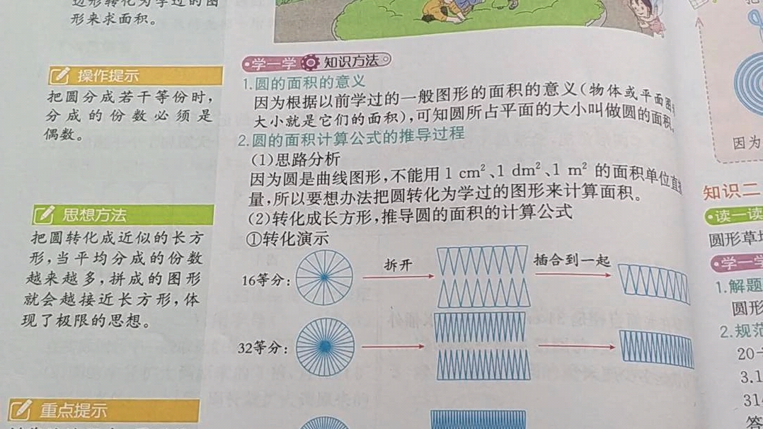 [图]圆的面积公式及其推导过程。