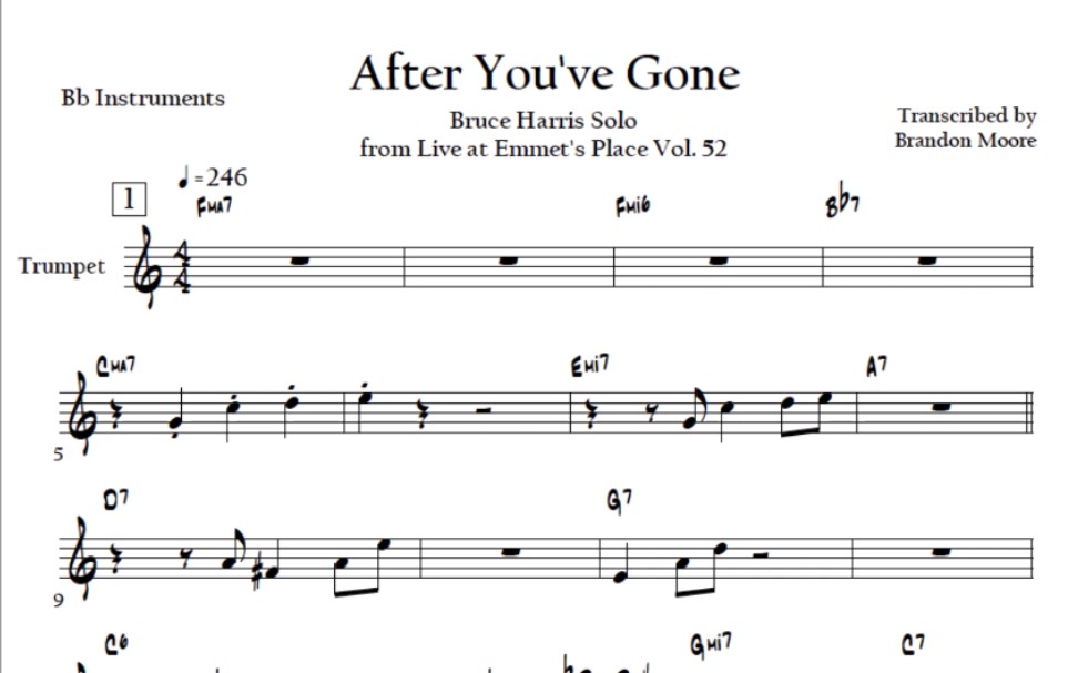 [图]【小号】Bruce Harris 《After You've Gone》