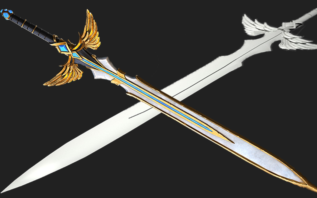 【3dmax软件场景制作】黄金圣斗士的黄金剑原来是这么来的!