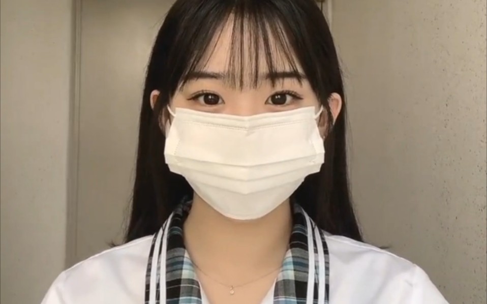 tiktok 口罩 校服 甜妹