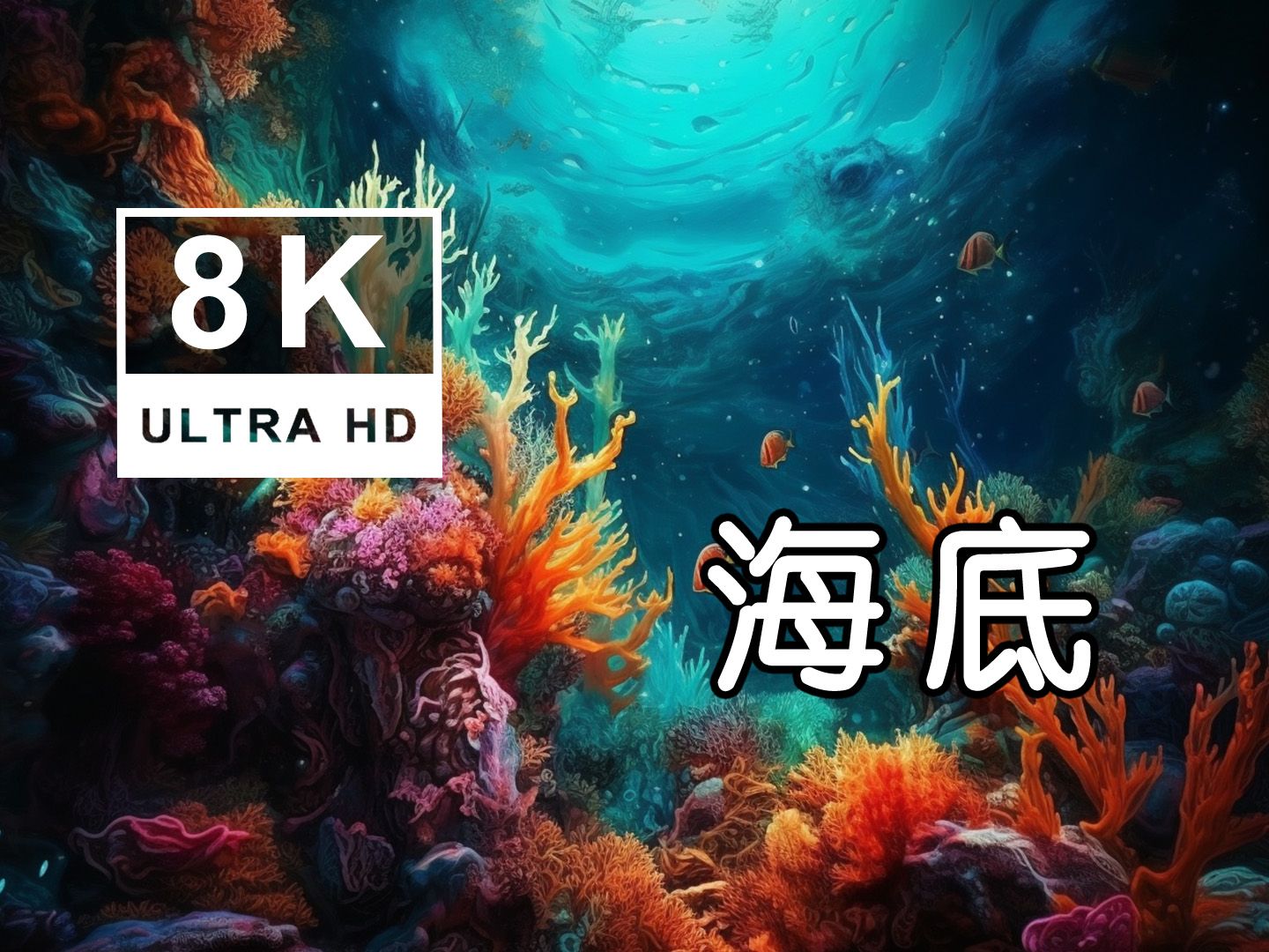 [图]8K 超清 海底世界 带你走进五颜六色的珊瑚群，体验海洋生物的精彩世界。