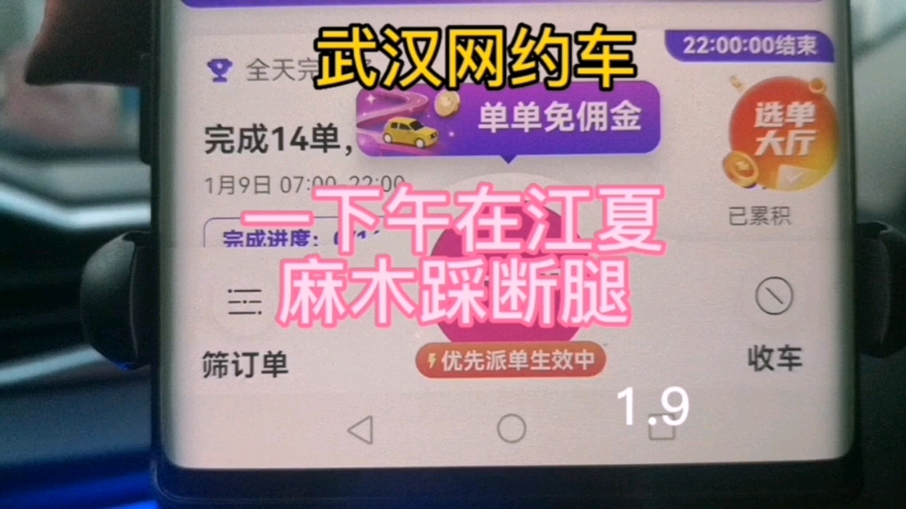 武汉网约车,一下午在江夏麻木踩断腿1.9哔哩哔哩bilibili