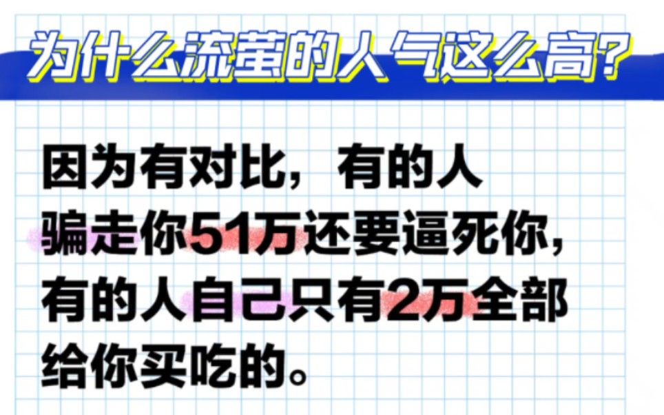 为什么流萤的人气这么高?