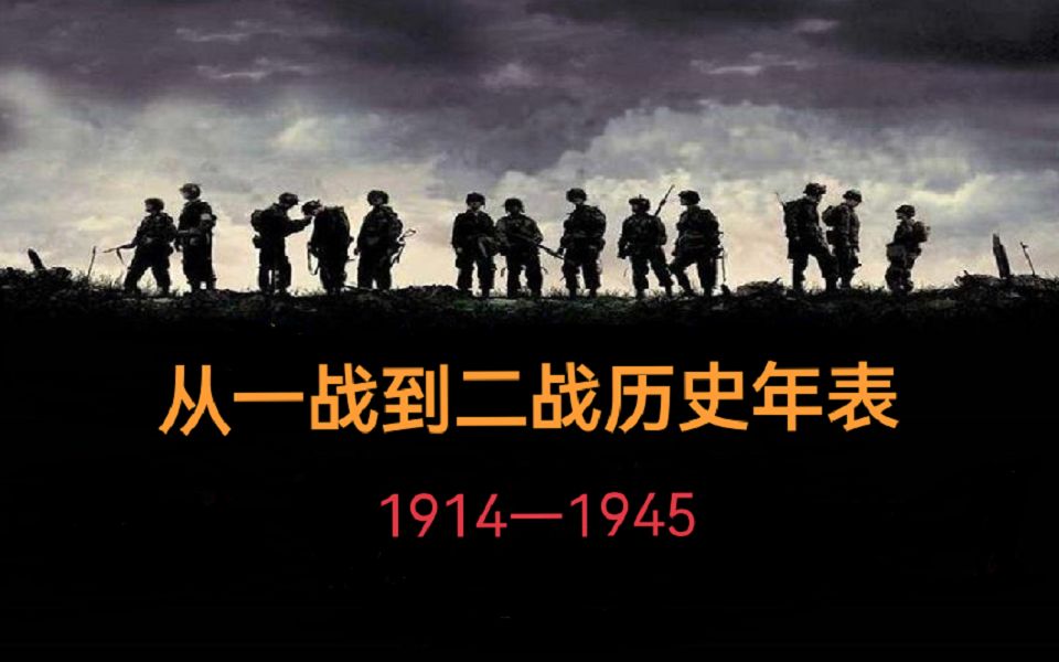 [图]1914----1945   从一战到二战超大时间线历史年表，耗时15天，集合大量影视电影纪录片剪辑，只为讲述那个风云变幻的时代。