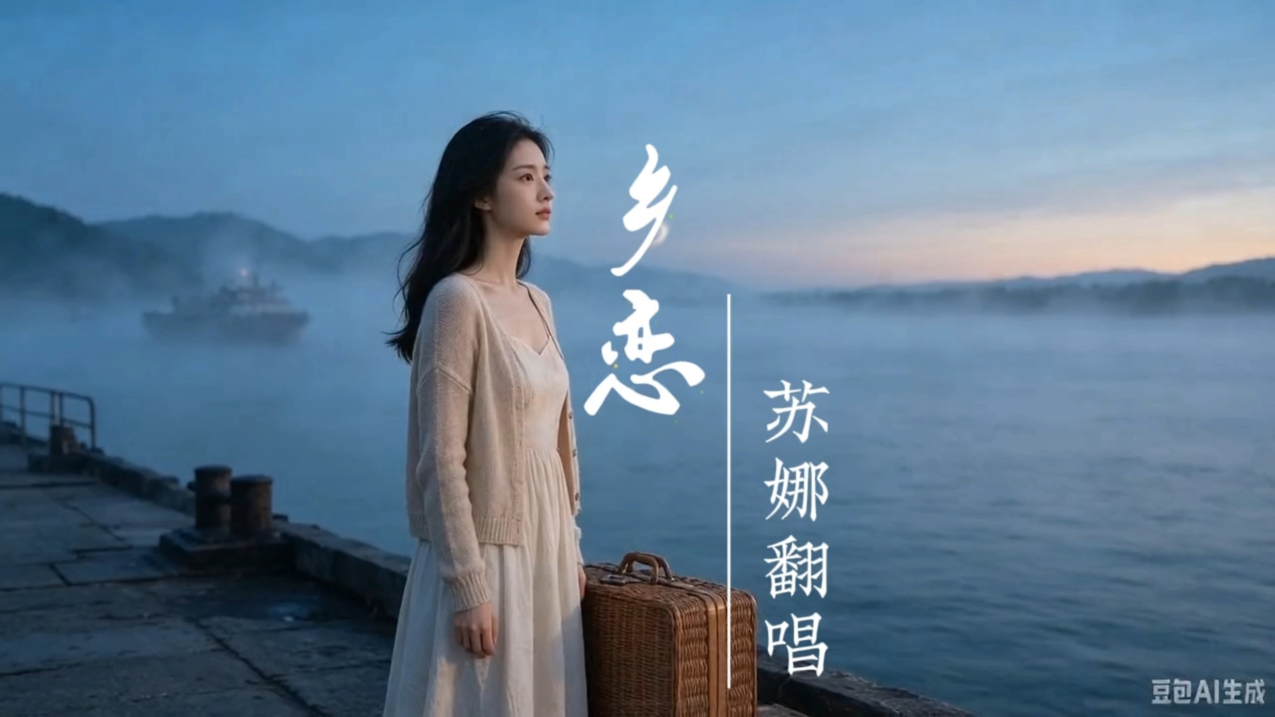 苏娜【乡恋】入怀中，AI绘旧梦，情深如风