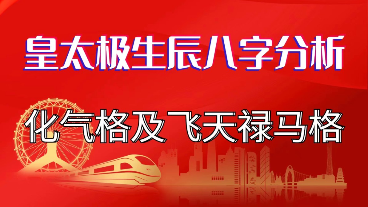 皇太极生辰八字分析,化气格及飞天禄马格.善慧咨询道家命理新解释,通俗易懂,形象生动哔哩哔哩bilibili