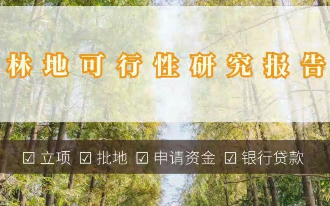 林地可行性研究报告模板哔哩哔哩bilibili