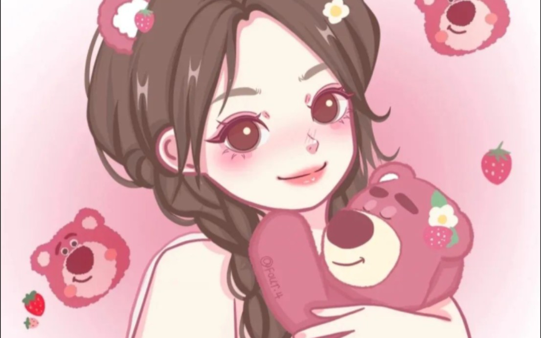 手绘超清可爱女生头像