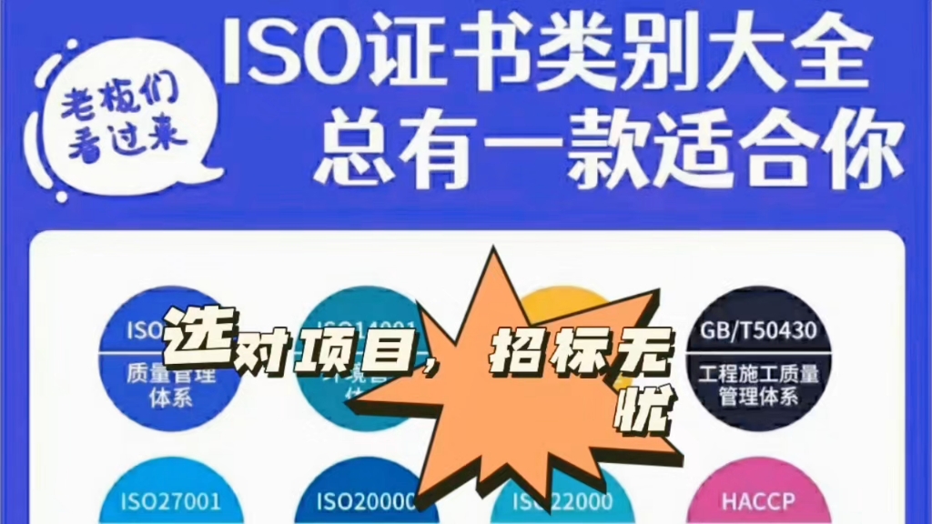 选对项目,招标无忧#ISO #ISO认证#ISO体系认证哔哩哔哩bilibili