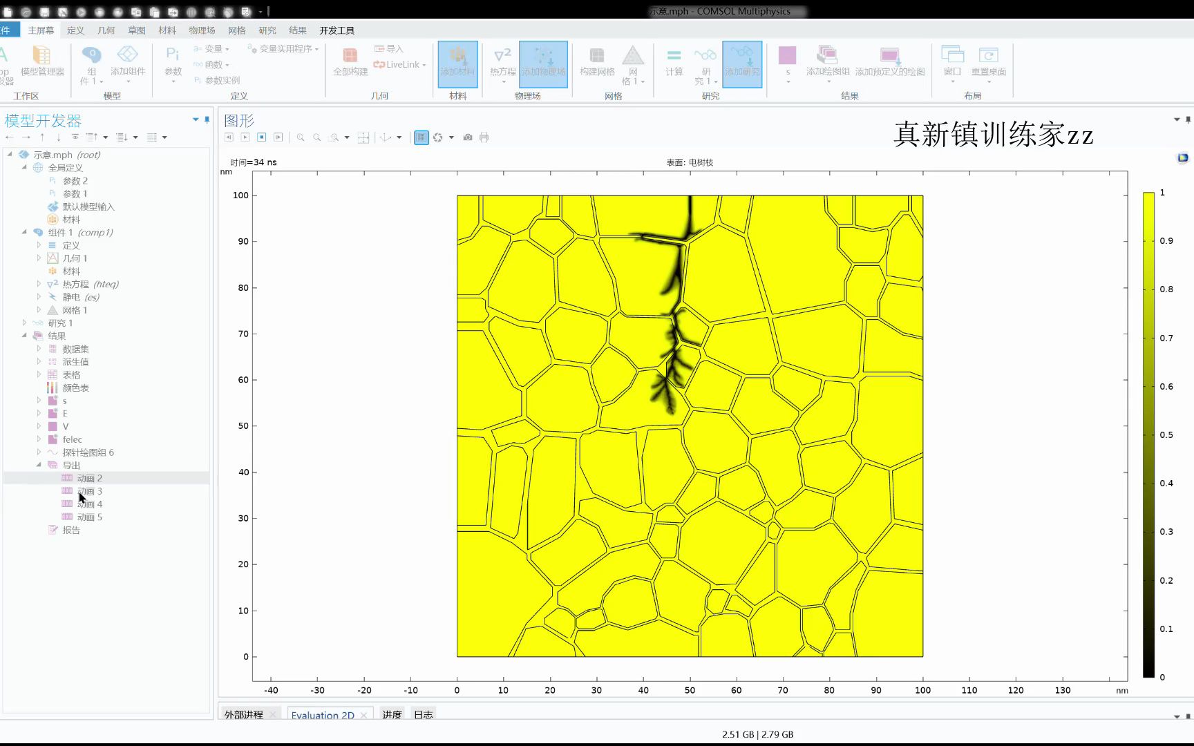 多晶陶瓷介电击穿comsol相场模拟 电树枝哔哩哔哩bilibili