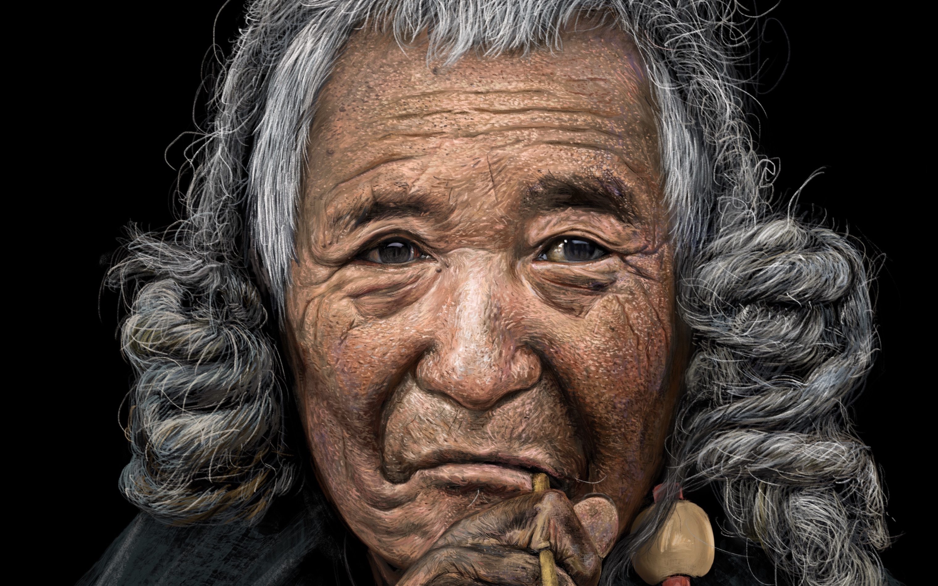 【ipad pro绘画】procreate厚涂写实老人头像