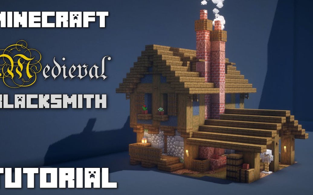 【minecraft】如何建造中世纪铁匠教程(freyy)