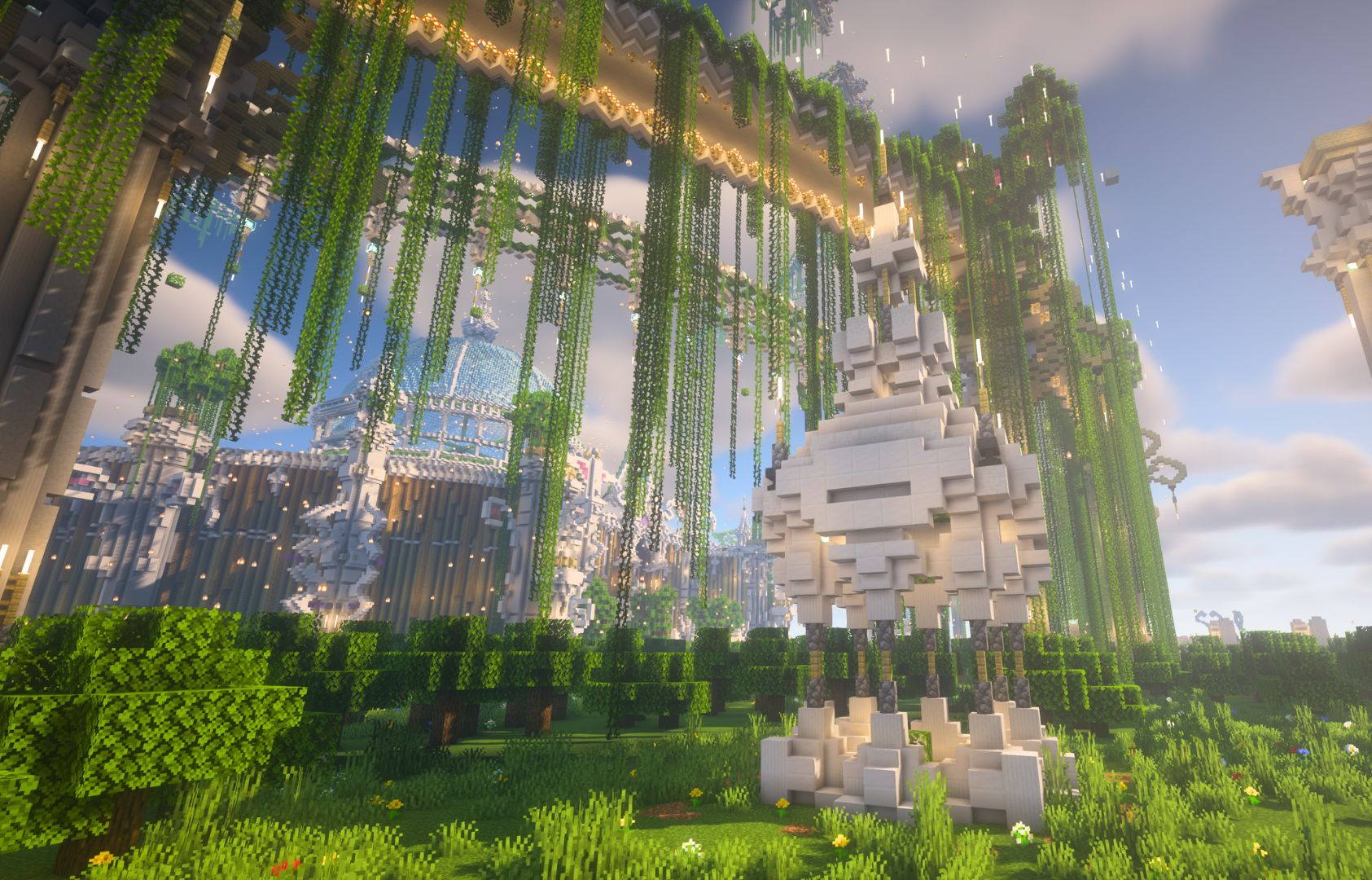 【我的世界】-中庭塔尖的教程?-鸽了4年的建筑