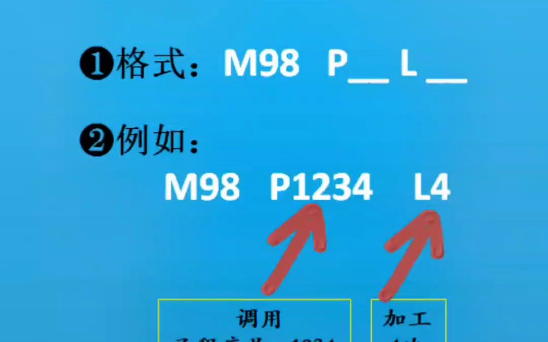 怎么用M98指令调用子程序哔哩哔哩bilibili