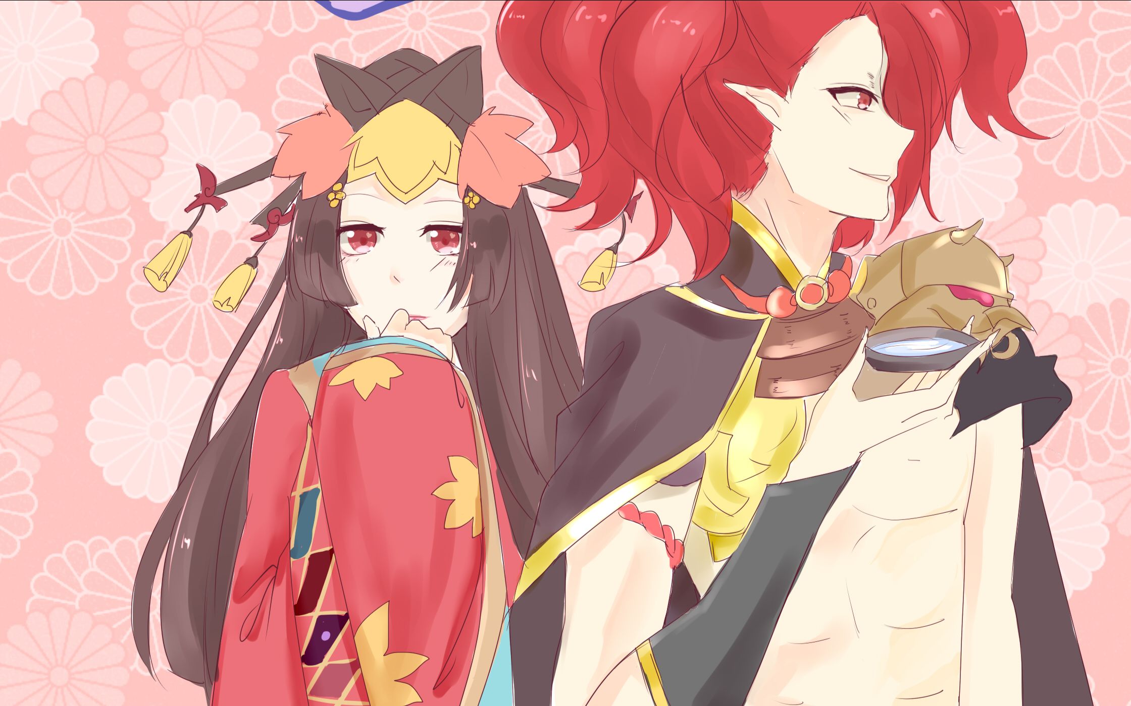 【阴阳师手书】想变可爱!(多角色主酒红微狗灯)