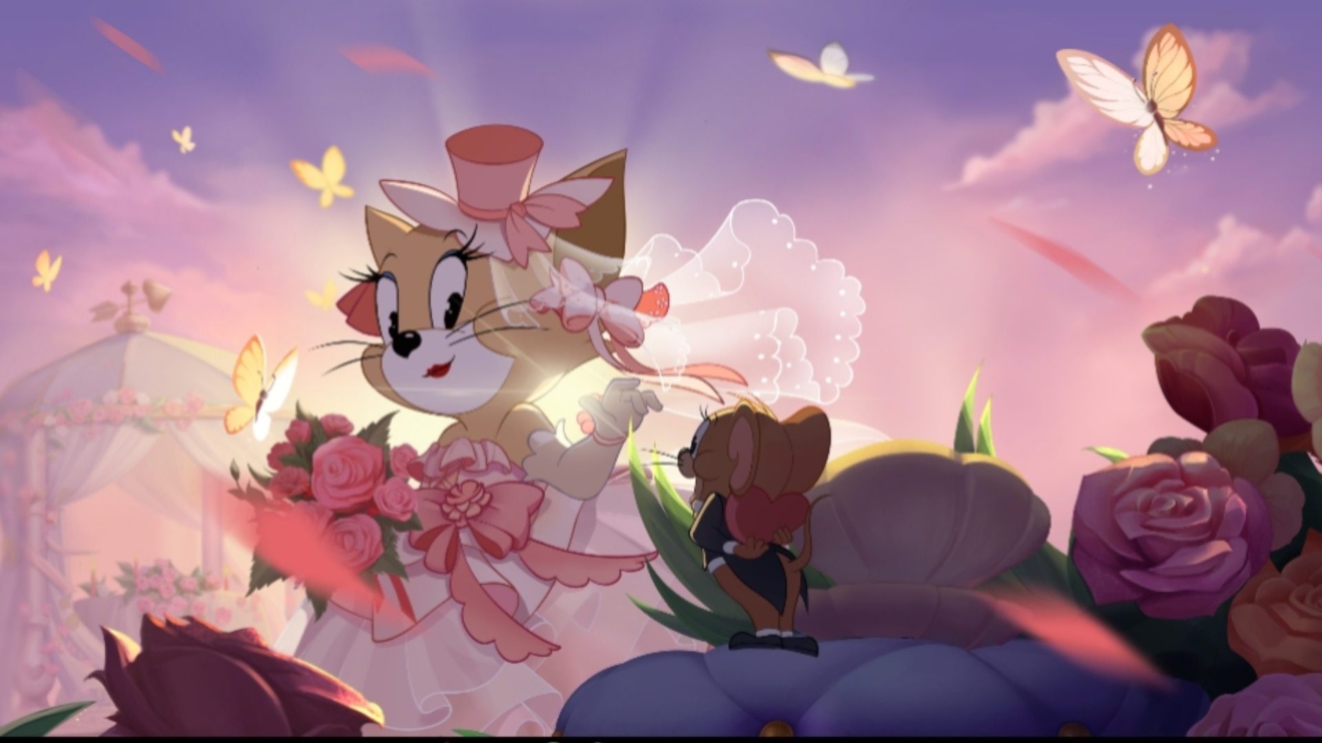 猫和老鼠手游:一个会生气的新娘子就是可爱