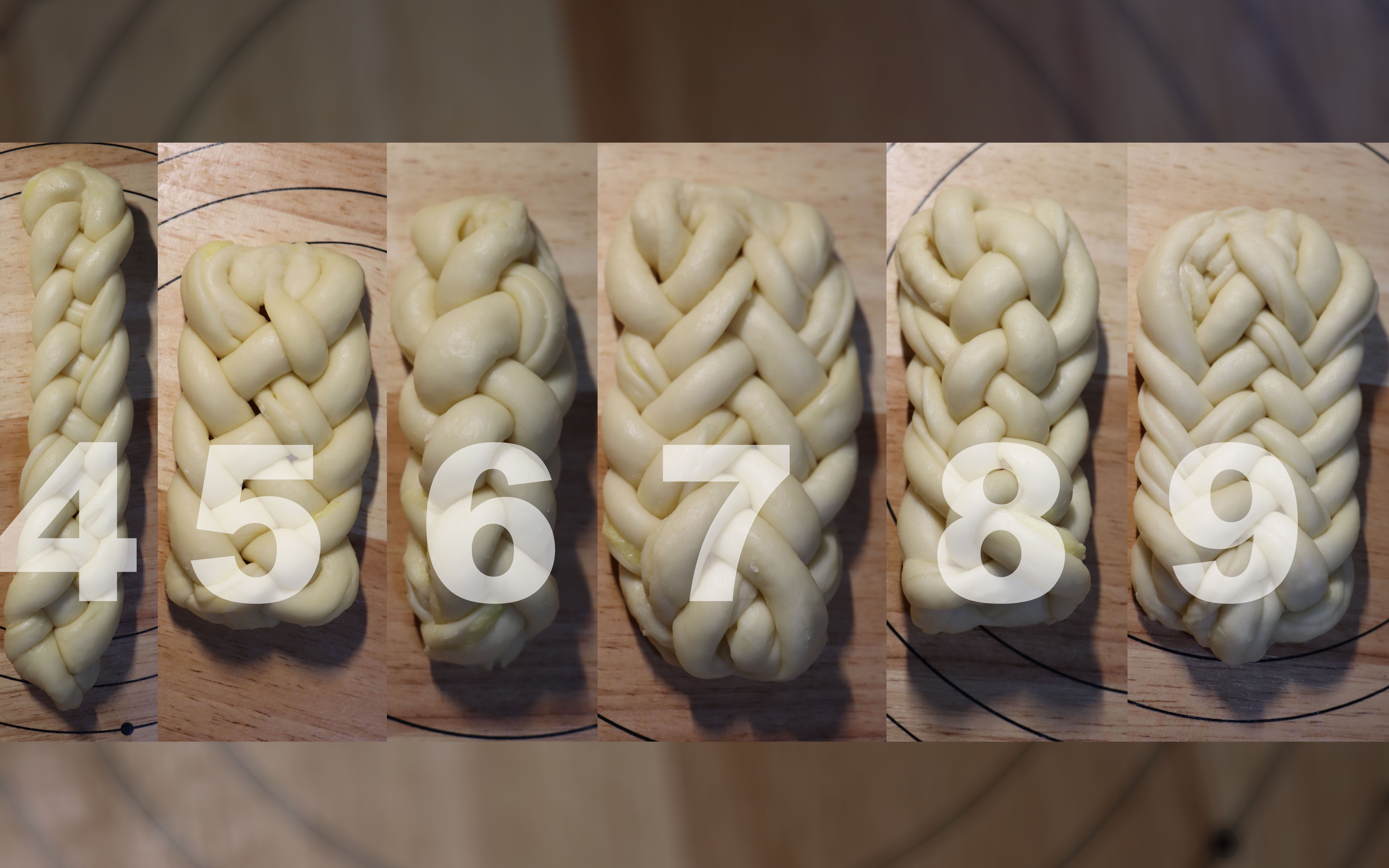 四股面包编法图解步骤图片