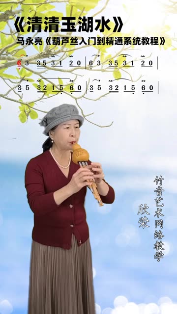 葫芦丝《清清玉湖水》 网络教学私教学员欣荣演奏哔哩哔哩bilibili