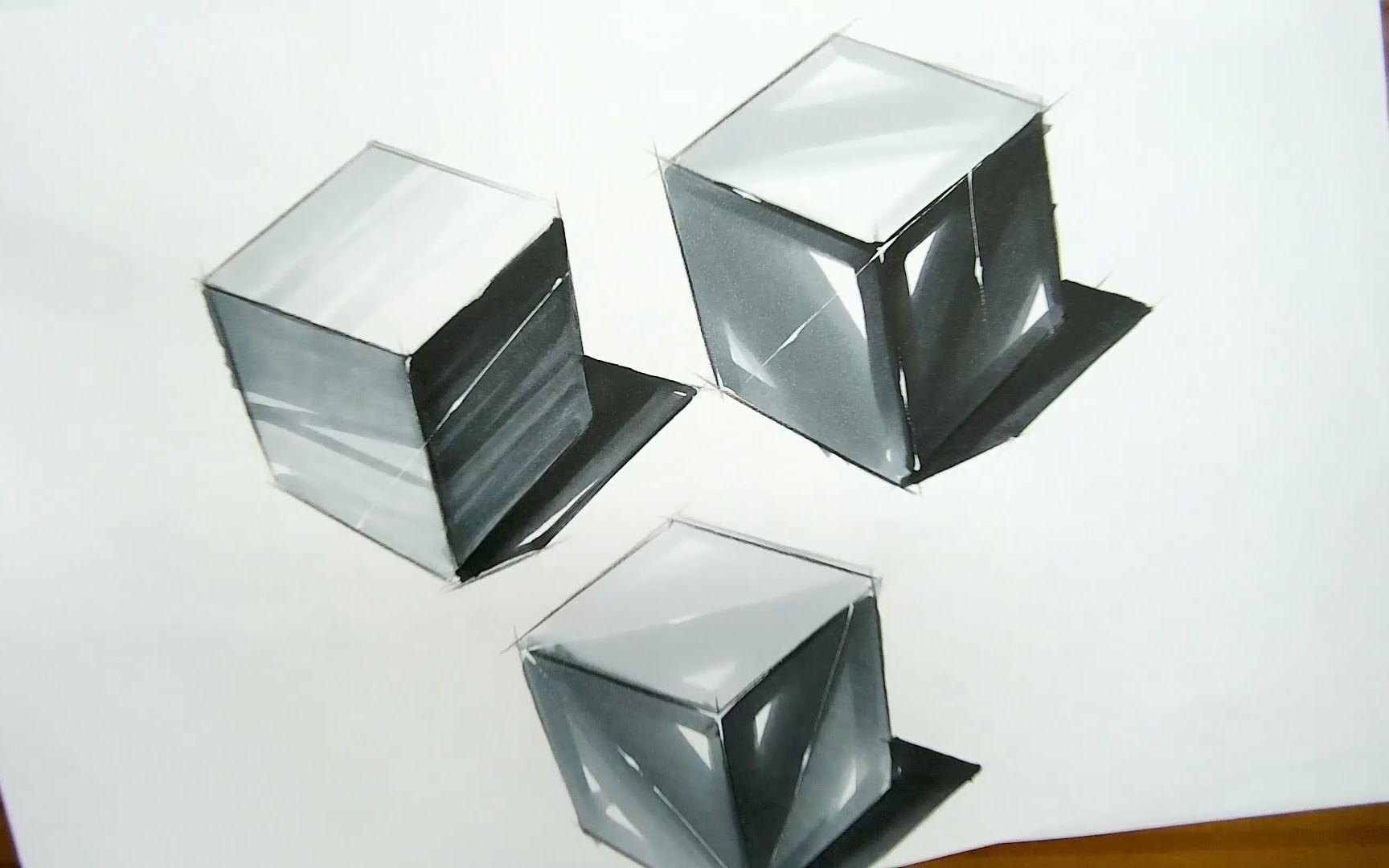 【马克笔上色】开年拿基础方体练练手