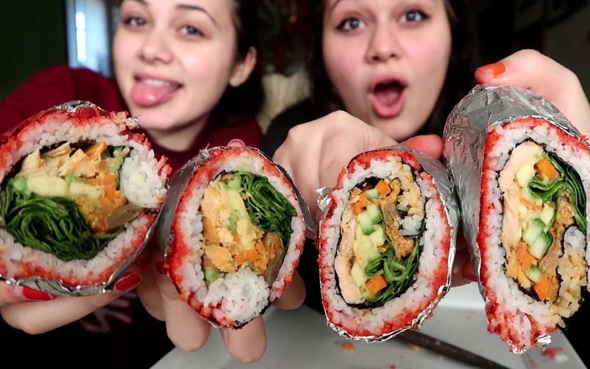 【g and r英语吃播】寿司卷